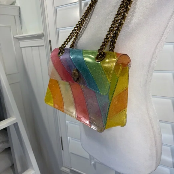 Kurt Geiger Vinyl Kensington Rainbow Bag - Picture 3 of 8